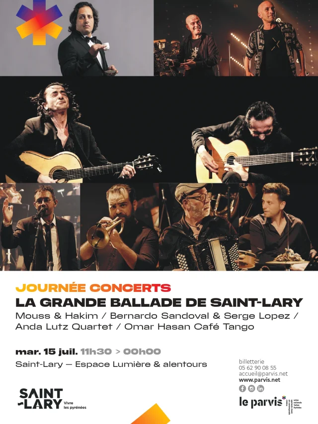 affiche concerts la grande ballade 2025 à saint-lary
